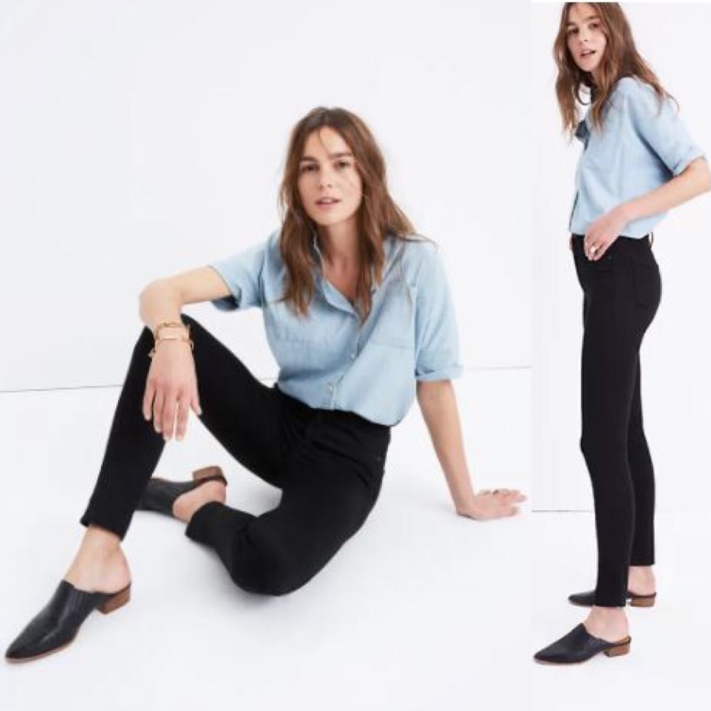MADEWELL 10” High Rise Cotton Skinny Black